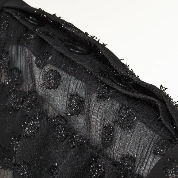 Isabel Marant AW/16 Alba Black Fil Coupé Polka Dot Blouse - Picture 6 of 11